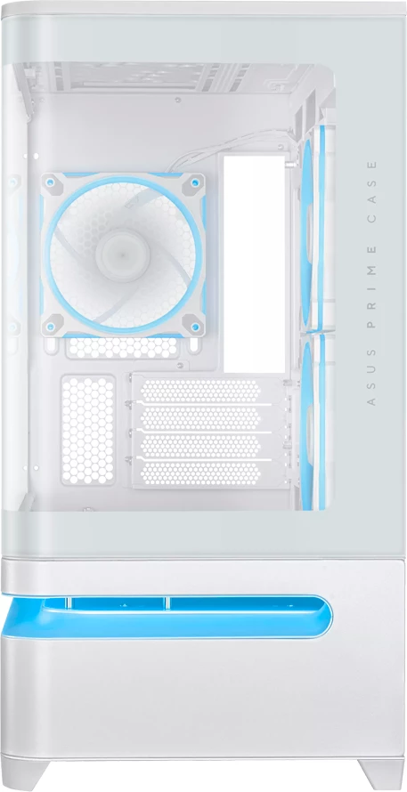Kasë ASUS Prime AP202 ARGB TG MicroATX, 3x120mm ARGB fanë, panel xhami i lakuar, e bardhë