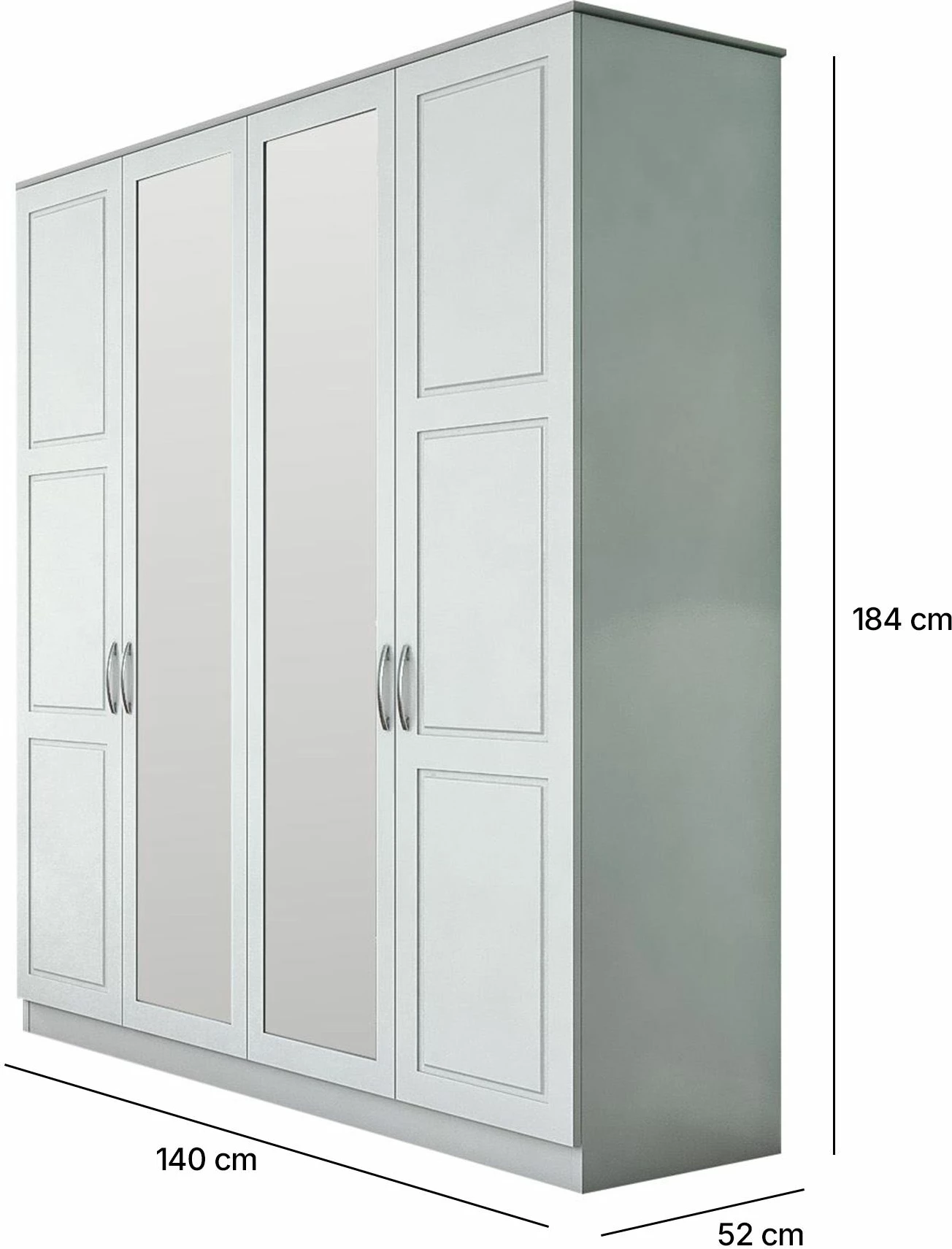 Dollap Skye Decor, ngjyrë e bardhë mat, RB-163