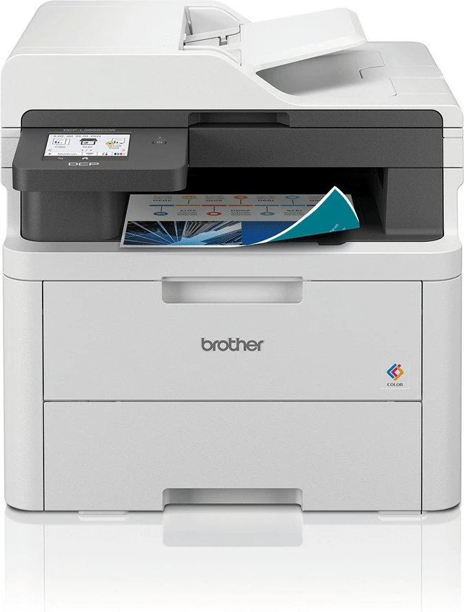 Printer laser Brother DCP-L3555CDW, ngjyrë, A4, Wi-Fi, gri
