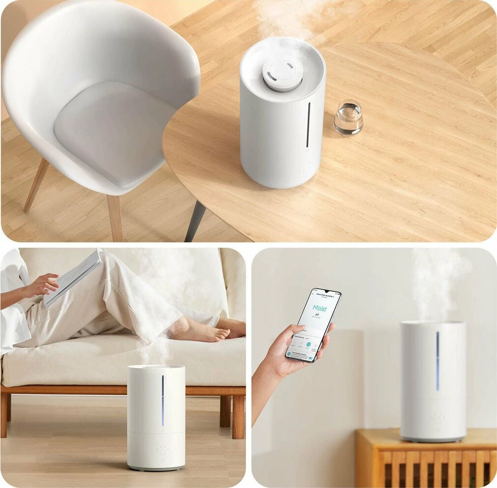 Lagështues ajri Xiaomi Smart Humidifier 2, 4.5L, UV-C, 350 ml/orë, Bardhë