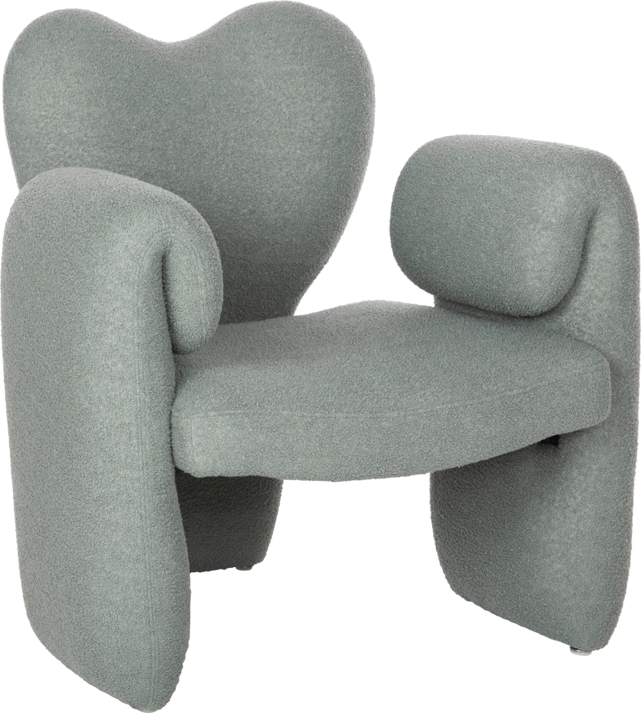 Karrige ngrënieje me krahë HARTT FH9777.07, ngjyrë fistik, pëlhurë TEDDY, 84x74x87H cm