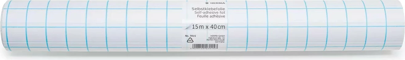 Folie vetëngjitëse HERMA, 15m x 40cm, transparente, glossy
