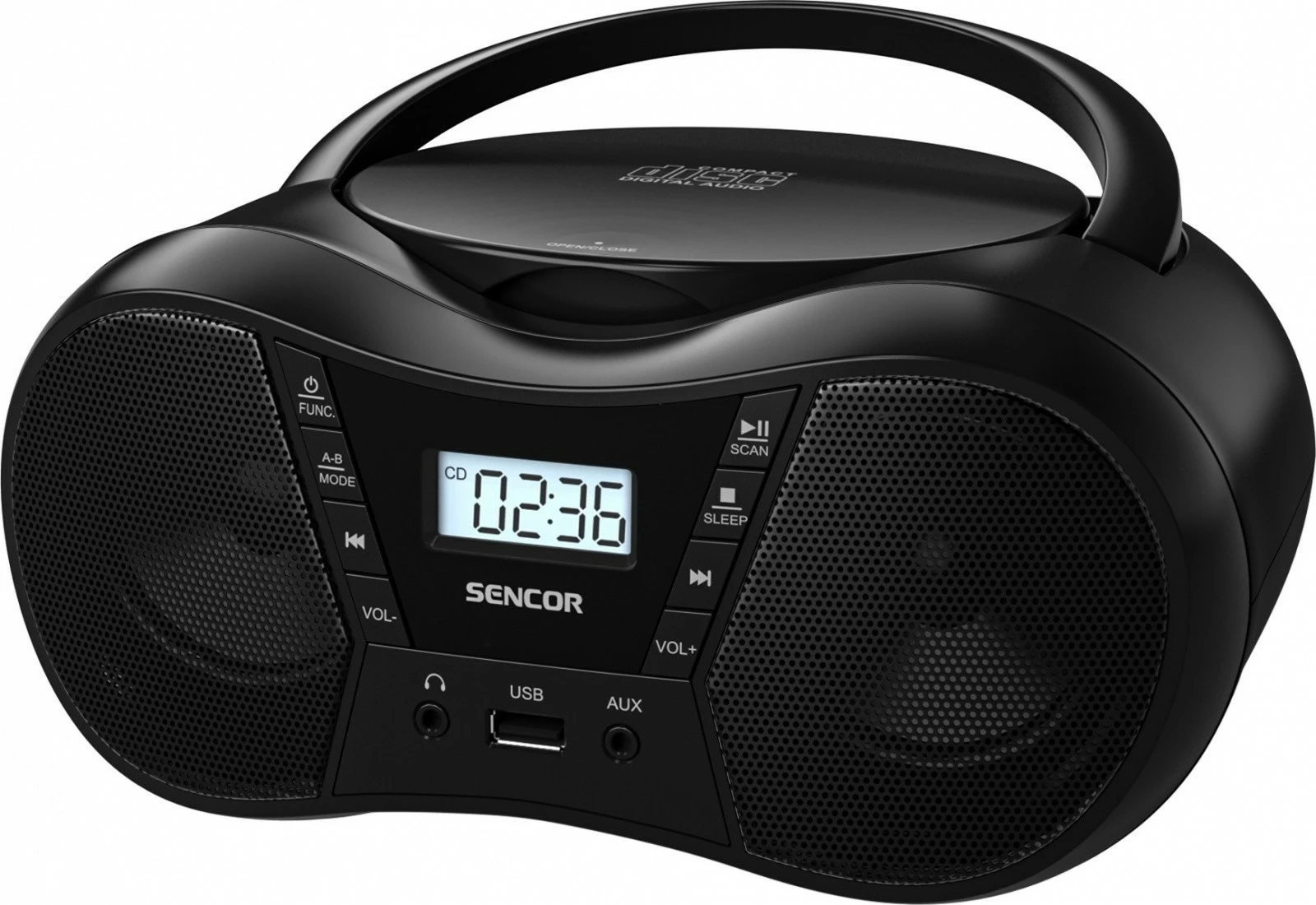CD Player Sencor SPT 2300BK, Boombox, Bluetooth, USB, i zi