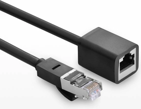 Kabllo rrjeti Ugreen NW112 11282, RJ45 (femër) - RJ45 (mashkull), Cat. 6, 3m, e zezë