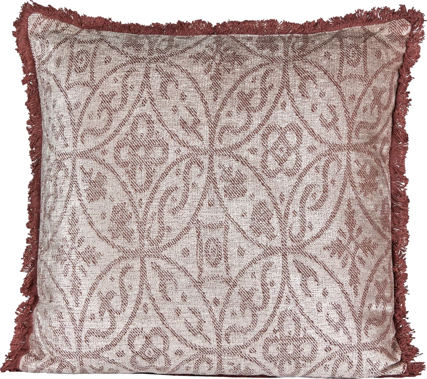 Jastëk dekorativ Amethyst C, kadife pambuku, ngjyrë puce, 50x50cm