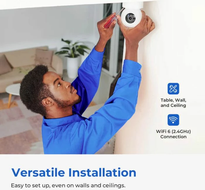 Kamerë sigurie Wi‑Fi për brenda IMILAB C22 (CMSXJ60A_W) 3K/5MP, 360° pan/115° tilt, zoom 6x, e bardhë