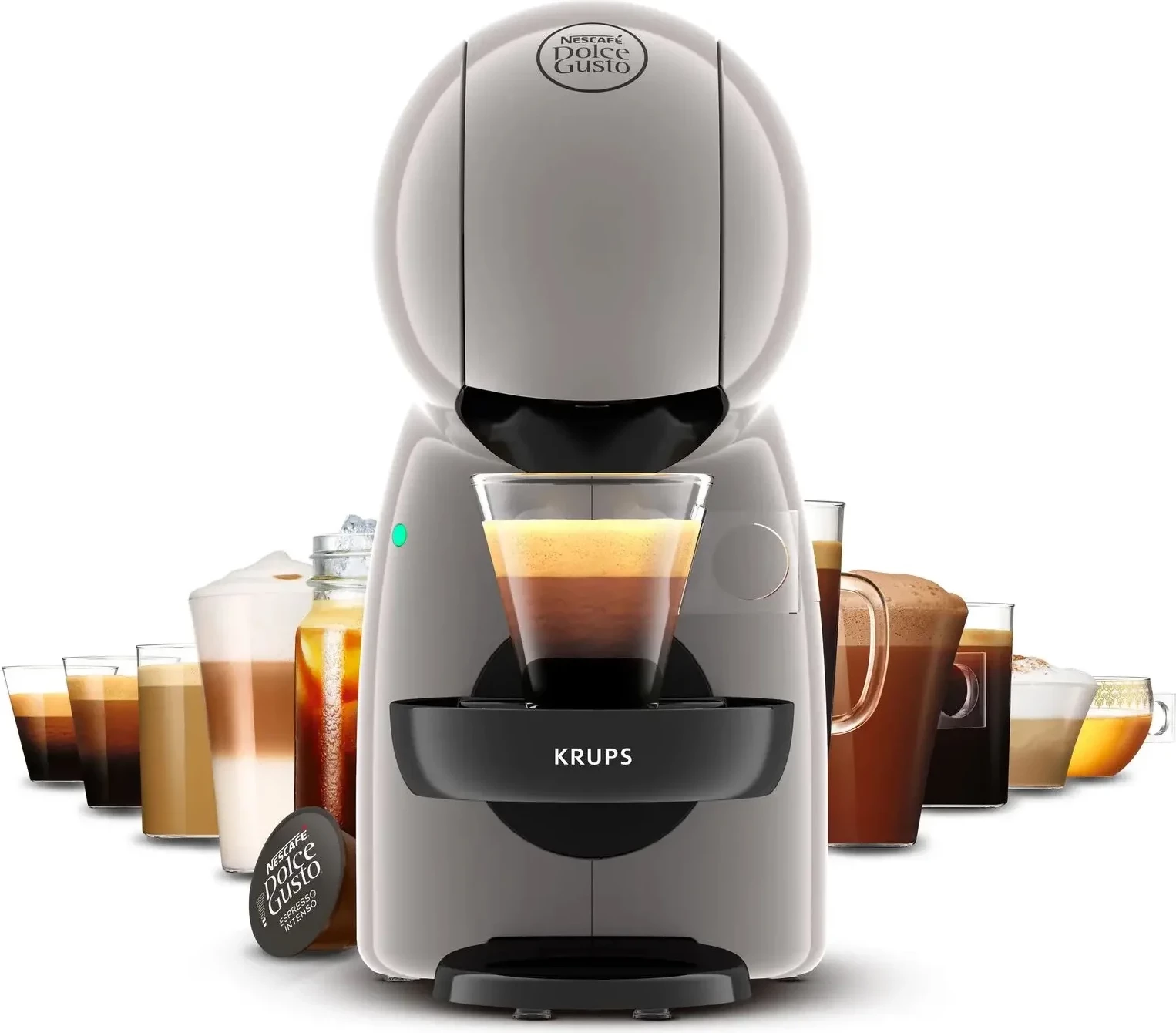 Aparat kafeje, Krups, KP1A3AF0 Piccolo XS, 15 bar, kapsula Dolce Gusto, taupe