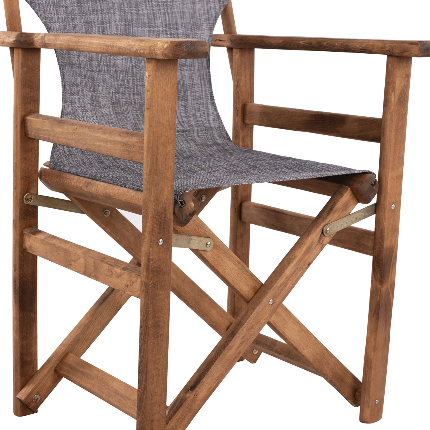 Karrige drejtorësh Limnos, ngjyrë arre, me tekstilene gri, FH10368.10