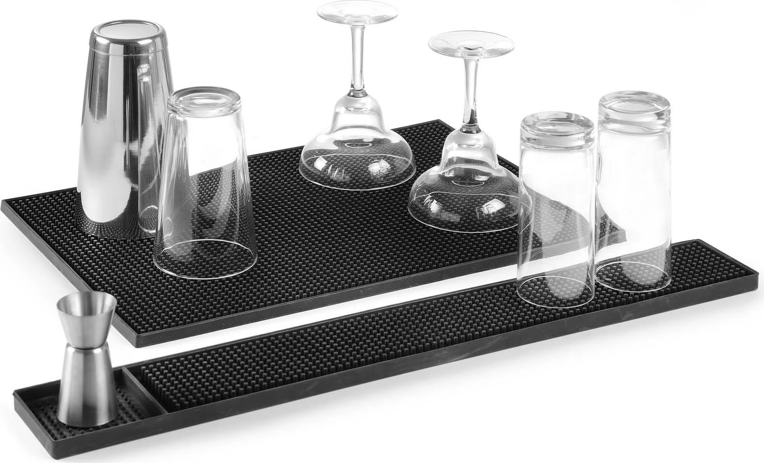 tapet baristi prej gome, Bar Up Bartender Mat, 610x85x15 mm, i zi