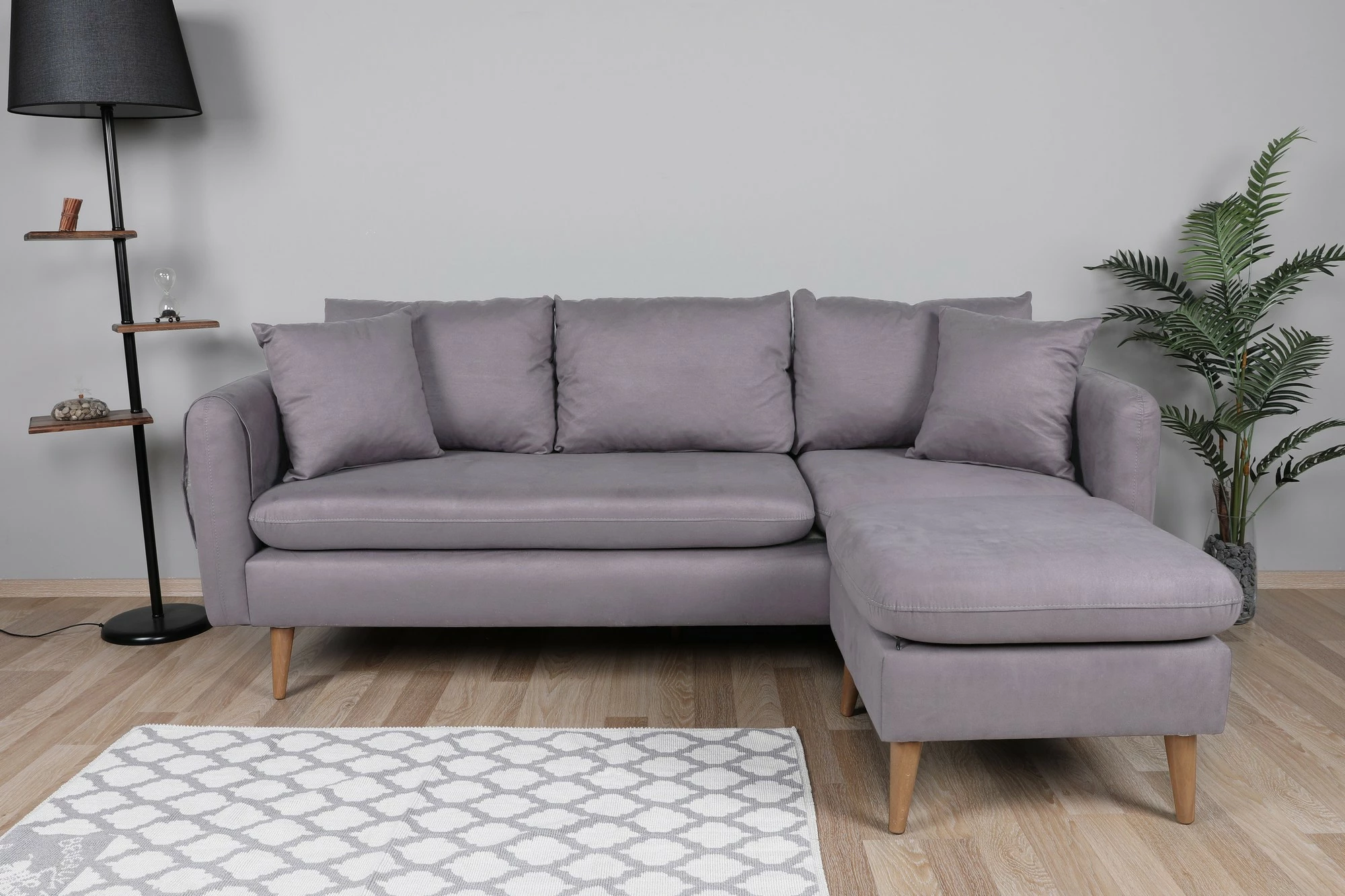 Këndoll sofaje Atelier del Sofa, Sofia kënd i djathtë, ngjyrë gri