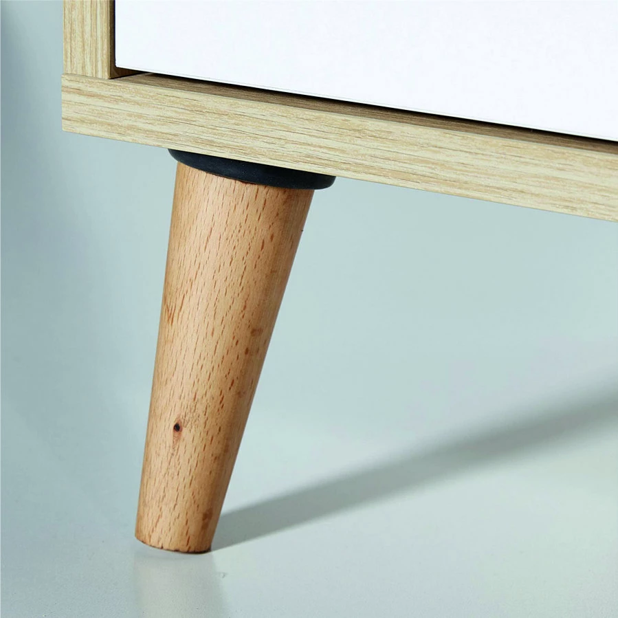 Komodinë nate Skye Decor, Tuvalle 057, ngjyrë lis safir dhe e bardhë