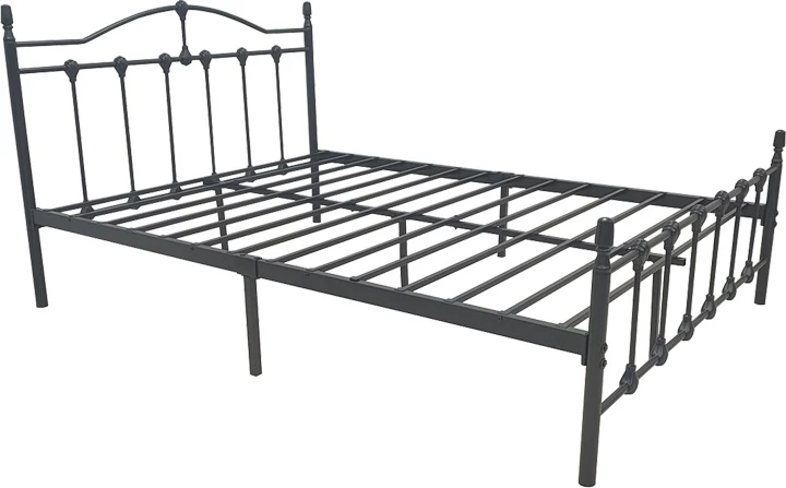 Krevat metalik Wotso, ngjyrë e zezë, 150x200cm