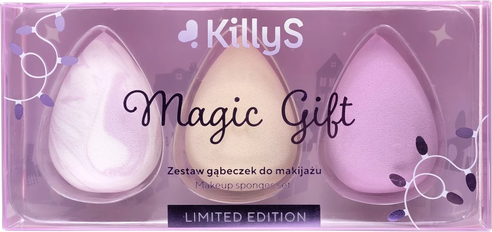 Set sfungjerë për grim KillyS për femra, 3 copë