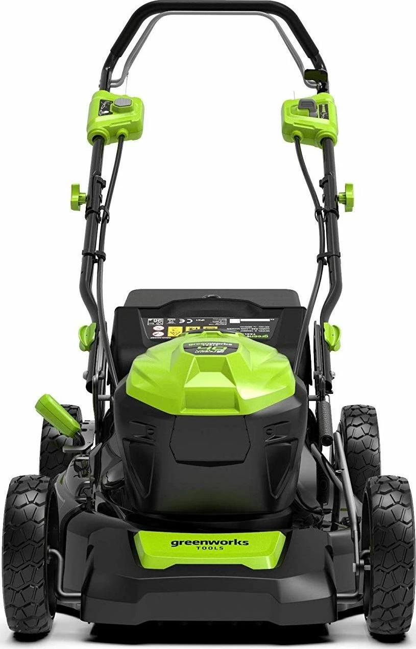 Kositëse bari me bateri Greenworks GD40LM46SP, 40V, 46cm, vetëlëvizëse, kosh 55L, 3-në-1, e gjelbër/zezë (bateri pa përfshi)