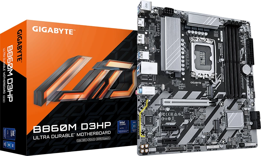 Pllakë amë GIGABYTE B860M D3HP, LGA1851, 4x DDR5, mATX