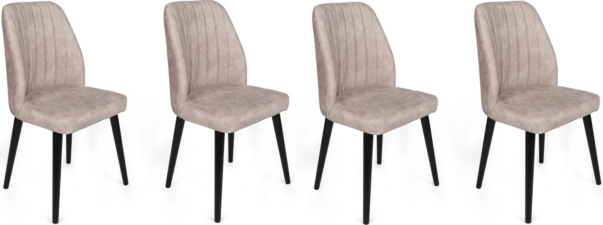Set karrigesh (4 copë) Skye Decor, Alfa-469 V4, krem dhe e zezë