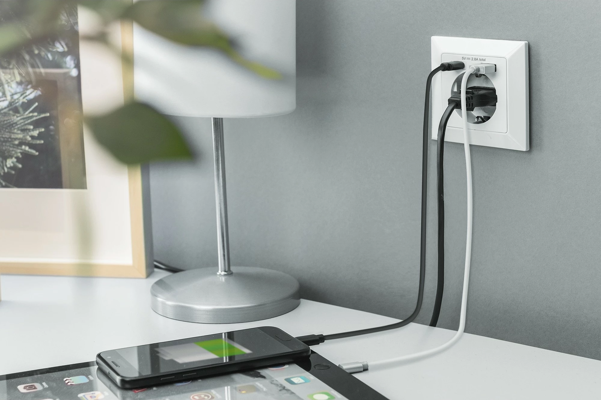 Prizë Digitus me USB Type-C/USB, 3 dalje, e bardhë