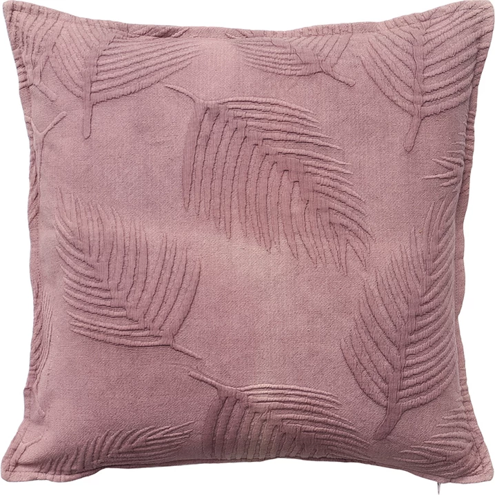 Jastëk dekorativ Amethyst A, kadife pambuku, rozë e zbehtë, 50x50cm