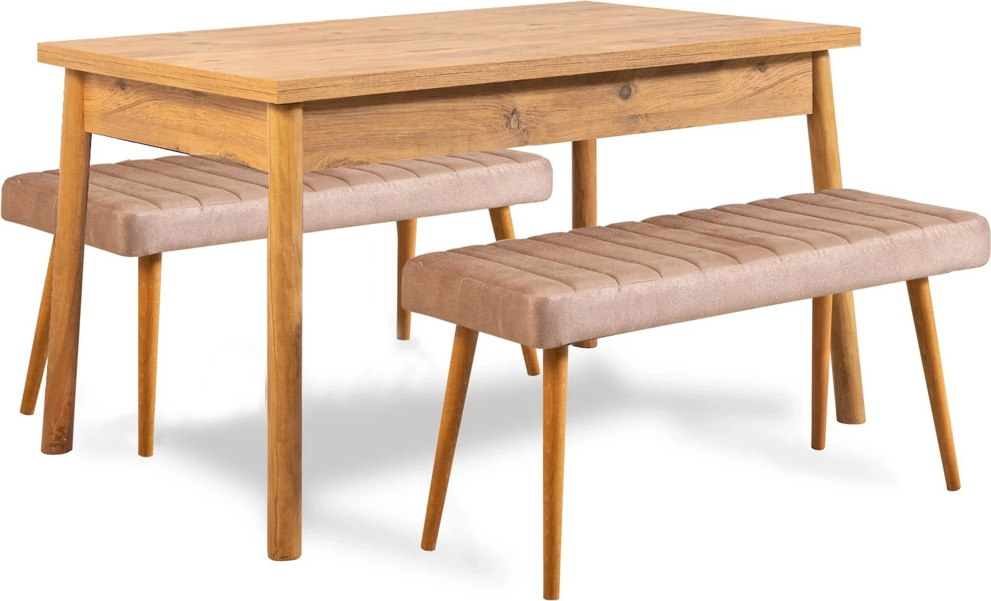 Set tavoline me dy ulëse (3 pjesë), Skye Decor, Costa 0900, ngjyrë Atlantic Pine, Stone