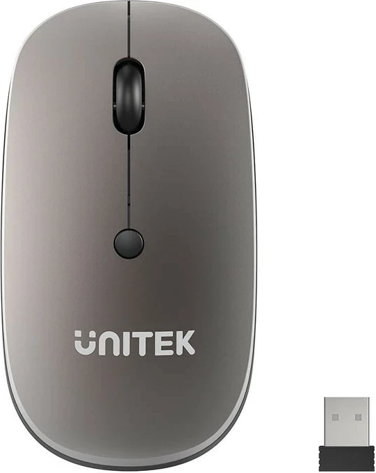 Maus pa kabllo Unitek SlimTrack, 2.4GHz, 1600 DPI, gri