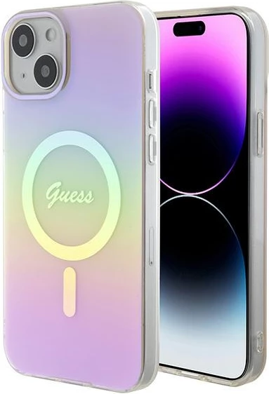 Mbështjellës Guess GUHMP15MHITSP për iPhone 15 Plus 6.7", MagSafe, rozë
