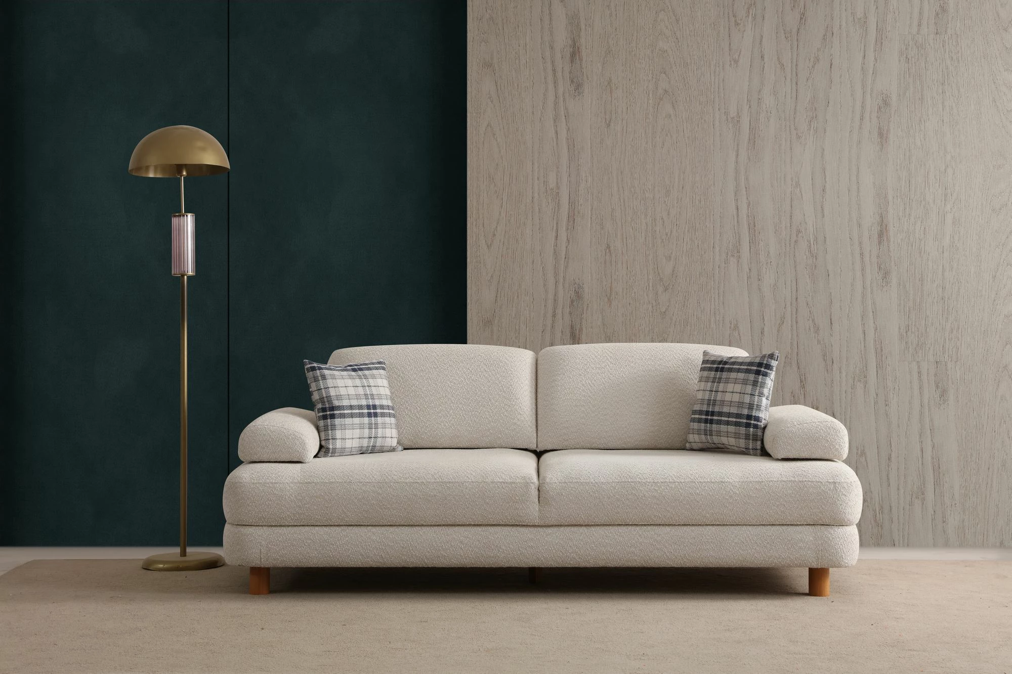 Divan-krevat treshe, ngjyrë krem, Atelier del Sofa, Nice 3 Seater