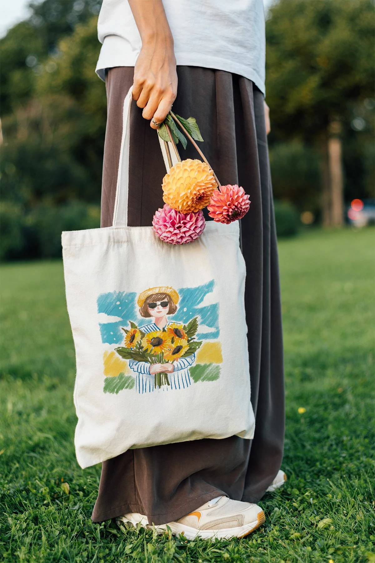 Çantë tote Zoozie Bags, model 9, shumëngjyrëshe