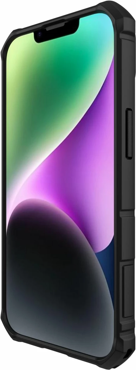 Mbështjellës Nillkin CamShield Armor Pro për iPhone 14 Plus, me mbrojtës kamere, mbajtëse unaze, i zi