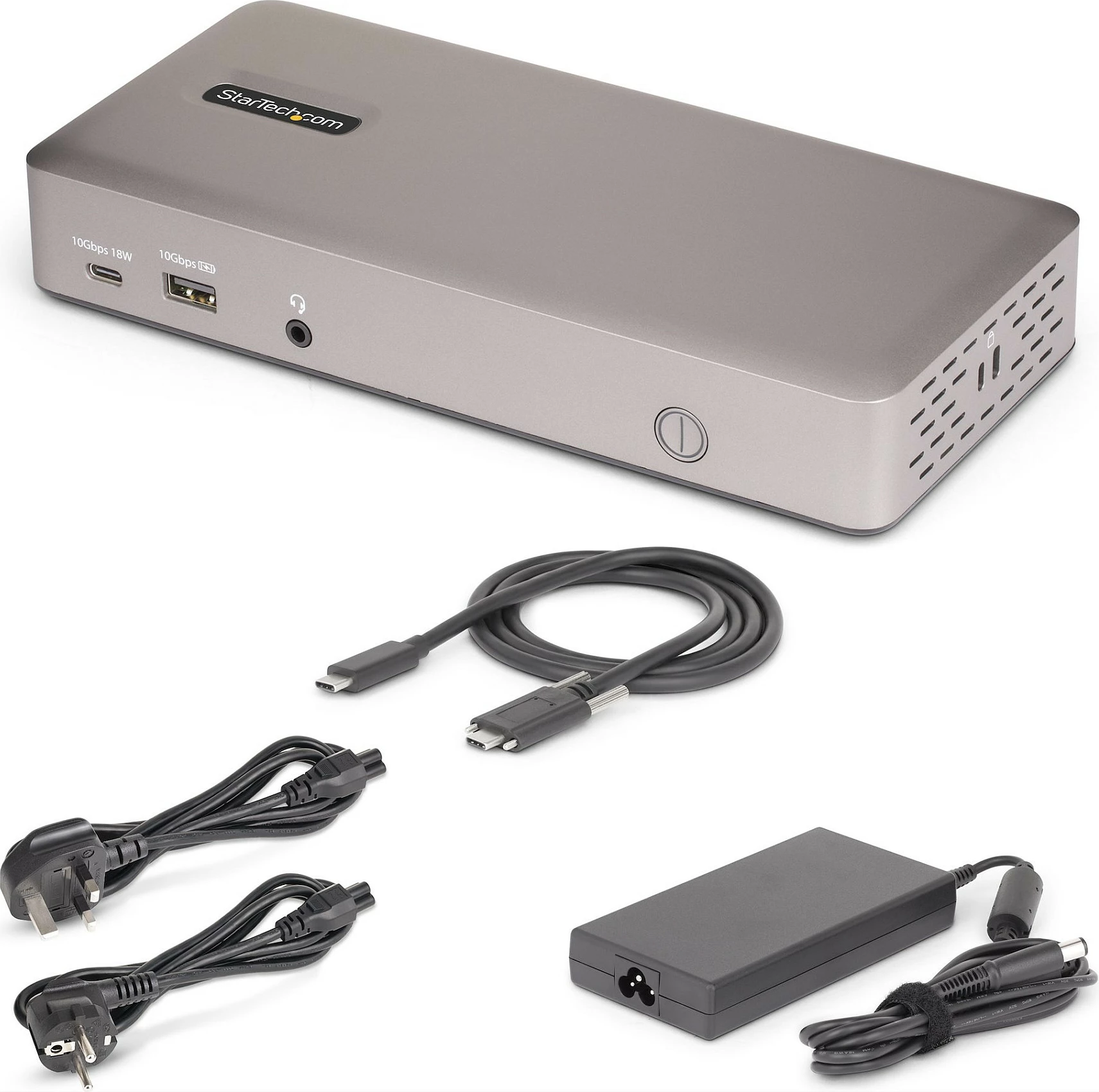 Docking station StarTech USB4 Triple-Monitor, 3x 4K@60Hz, 100W PD, 2.5GbE, 40Gbps, gri