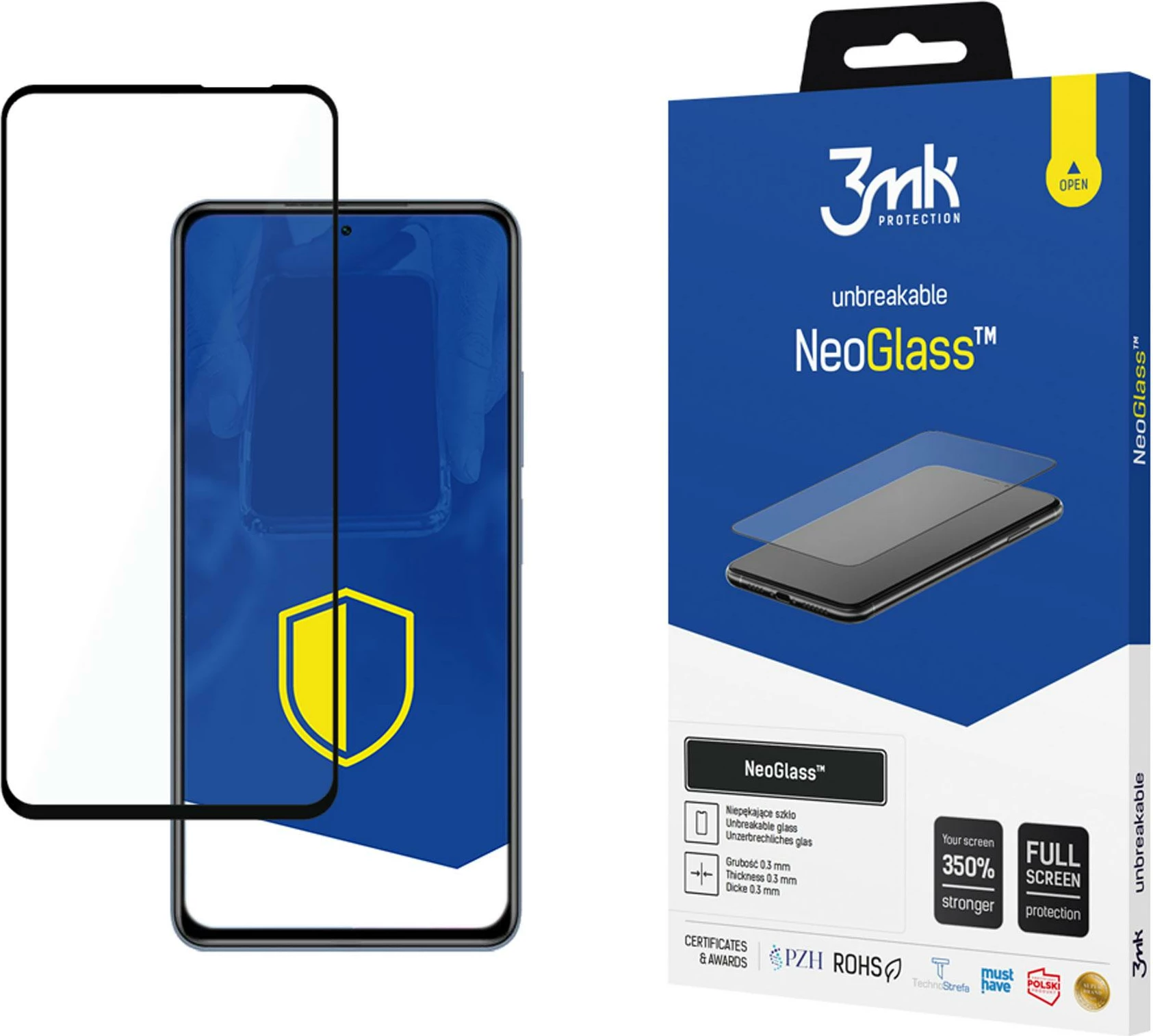 Xham mbrojtës ekrani 3mk NeoGlass për Xiaomi Redmi K40 5G, Full Screen, 8H, 1 copë