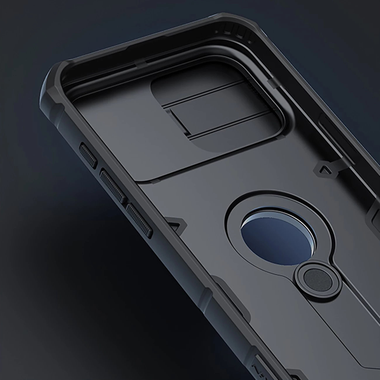 Mbështjellës Nillkin CamShield Armor për iPhone 15 Pro Max, i zi