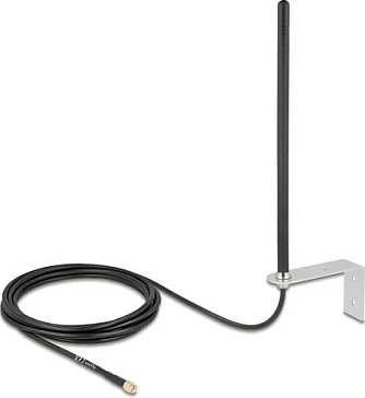 Antenë 5G/LTE DeLOCK SMA, 3-5 dBi, kabllo 3 m, montim në mur, e zezë