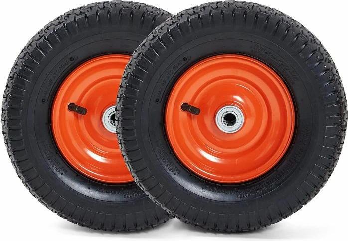 rrotë rezervë pneumatike VONHAUS 13\" (33cm), vrimë montimi 16mm, set 2 copë, portokalli/zezë