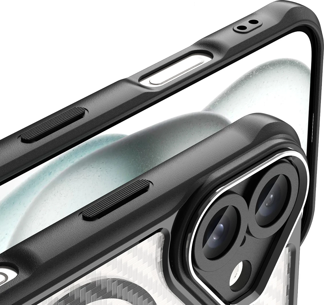 Mbështjellës Hurtel Leading Series MagSafe për iPhone 16 Plus, TPU, i zi