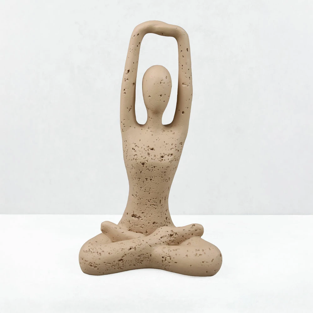 Dekor MORPH IV, trup, rrëshirë, ngjyrë kafe, 12.5x8x21cm