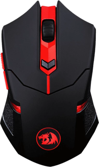 Set Maus + Mauspad Redragon M601-WL, 800-2400 DPI, 33x26 cm, zi/kuq, 2n1 4