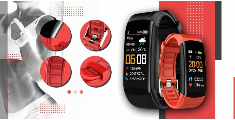 Smartwatch Giewont, zi e kuqe