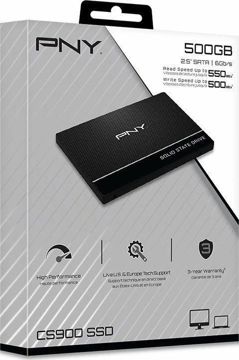SSD PNY CS900 500GB 2.5\" SATA III (SSD7CS900-500-RB)