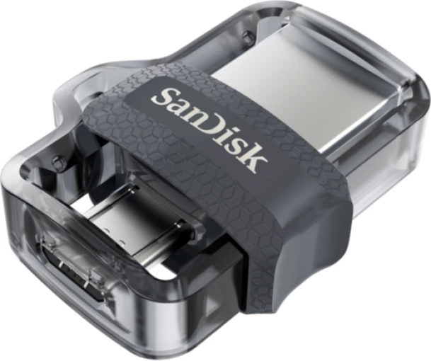 USB memorje SanDisk Ultra Dual Drive m3.0 SDDD3-256G-G46 256GB micro-USB/USB-A USB 3.0, zezë/argjendtë