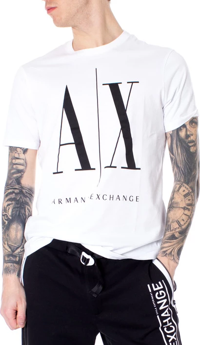 Maicë për meshkuj Armani Exchange, e bardhë 