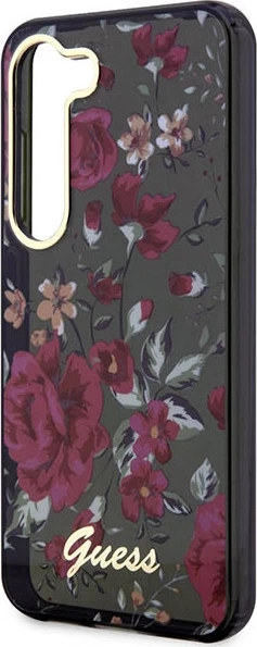 Mbështjellës Guess Flower Collection për Samsung Galaxy S23+ S916, hardcase, jeshil/kaki