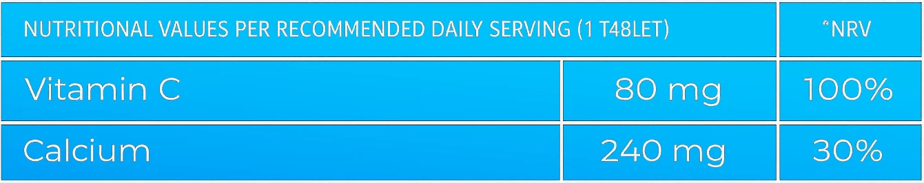 Vitamina Calcium Forte – Kalcium për Kocka të Forta (20 tableta eferveshente)