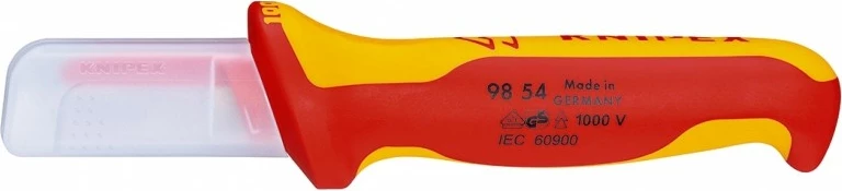 Thikë kabllosh Knipex 98 54, dorezë izoluese, e kuqe/verdhe