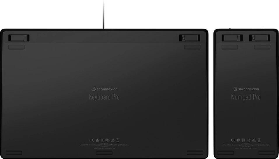 Tastierë 3Dconnexion Keyboard Pro, Numpad i ndarë, Full-size, Wired & Wireless, USB + RF Wireless + Bluetooth, Scissor key switch, QWERTZ, E zezë