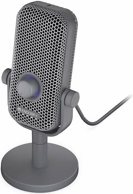 Mikrofon Endorfy Solum Voice S Alt EY1B024, kondensator kardioid, USB-C + 3.5 mm, me stand, gri