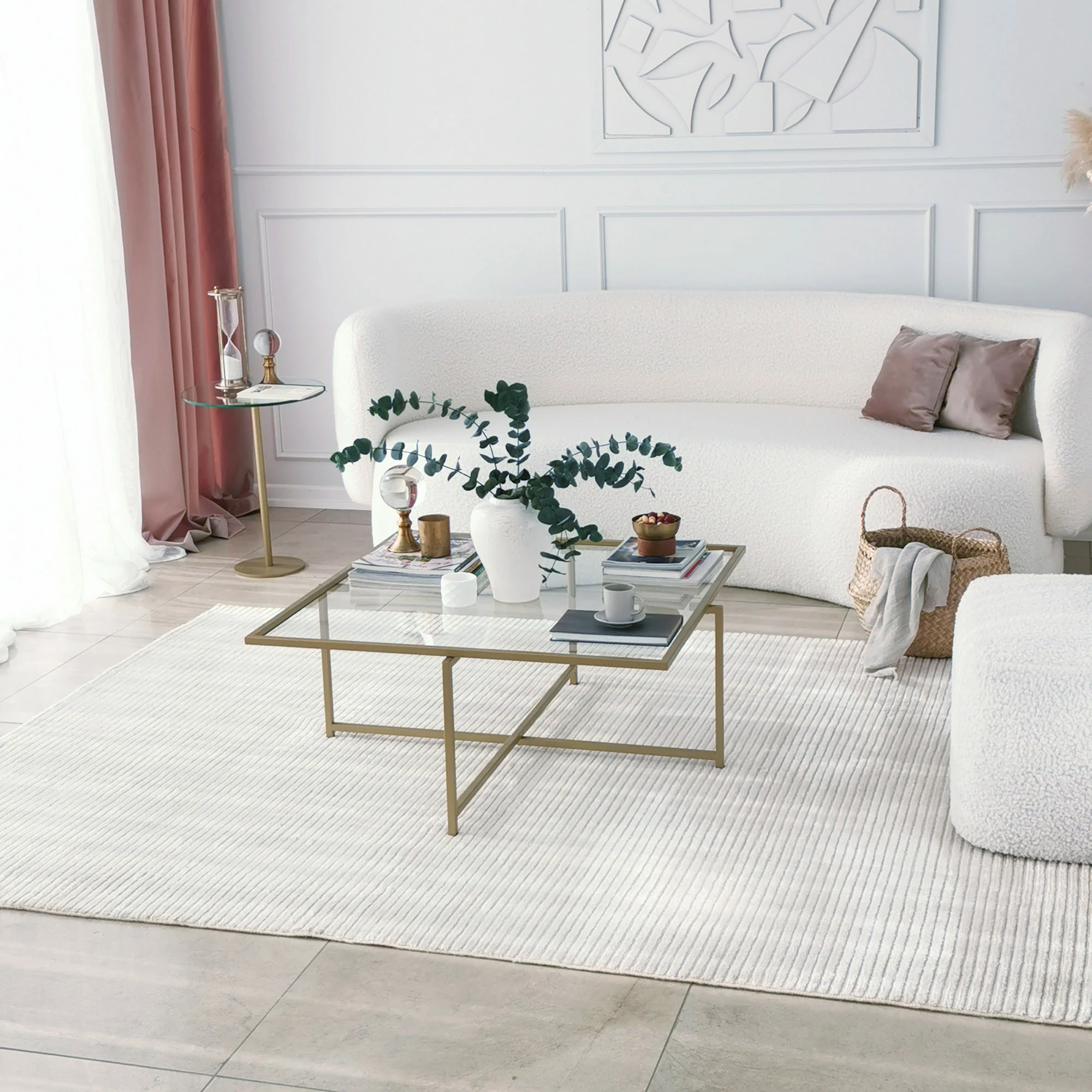Tavolinë kafeje Hanah Home, Sun S411, ngjyrë ari