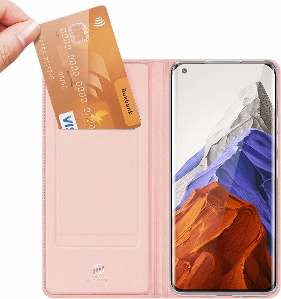 Mbështjellës Dux Ducis Skin Pro Bookcase për Xiaomi Mi 11 Pro, rozë