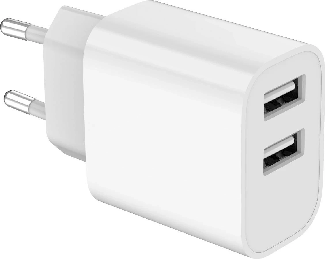 Karikues Gembird 2 x USB-A, 5V 2.4 A, i bardhë