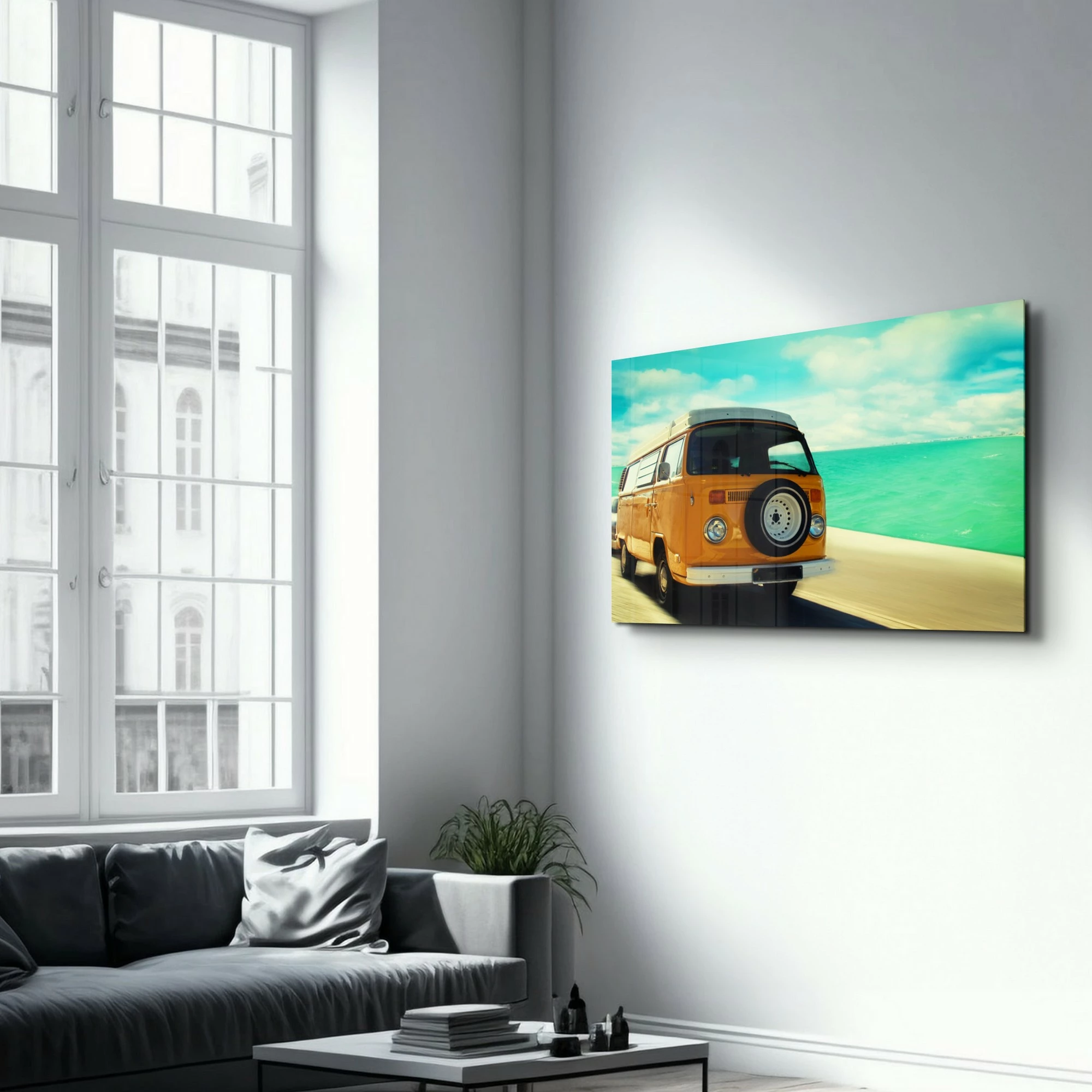 Pikturë dekorative prej xhami të temperuar Wallity, OGLS-1132, 46x72cm