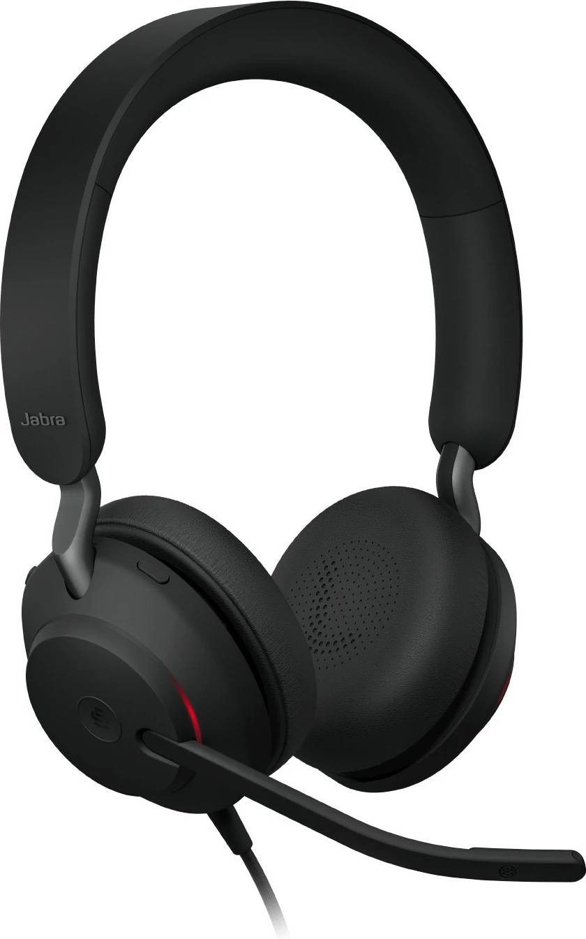 Kufje Jabra Evolve2 40 SE, USB Type-C/Type-A, me mikrofon, e zezë
